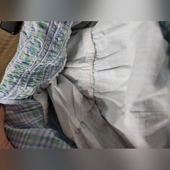 St. John's Bay SquareNeck Midi Oversized Plaid Romantic Dress Pockets Cotton XL - Picture 8 of 8